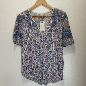 Lucky Brand Floral Patterned Women's Top, Size S